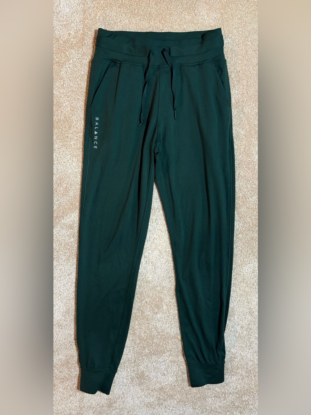 Balance Dark Green Jogger Sweatpants Size Small With Pockets